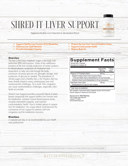 SHRED IT LIVER SUPPORT (Liver Health & Fat Metabolism)